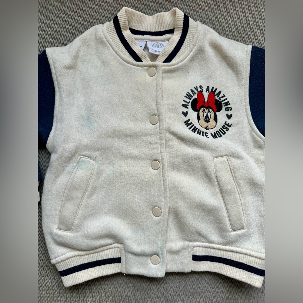 Zara Minnie Mouse Varsity Jacket - Picture 2 of 4